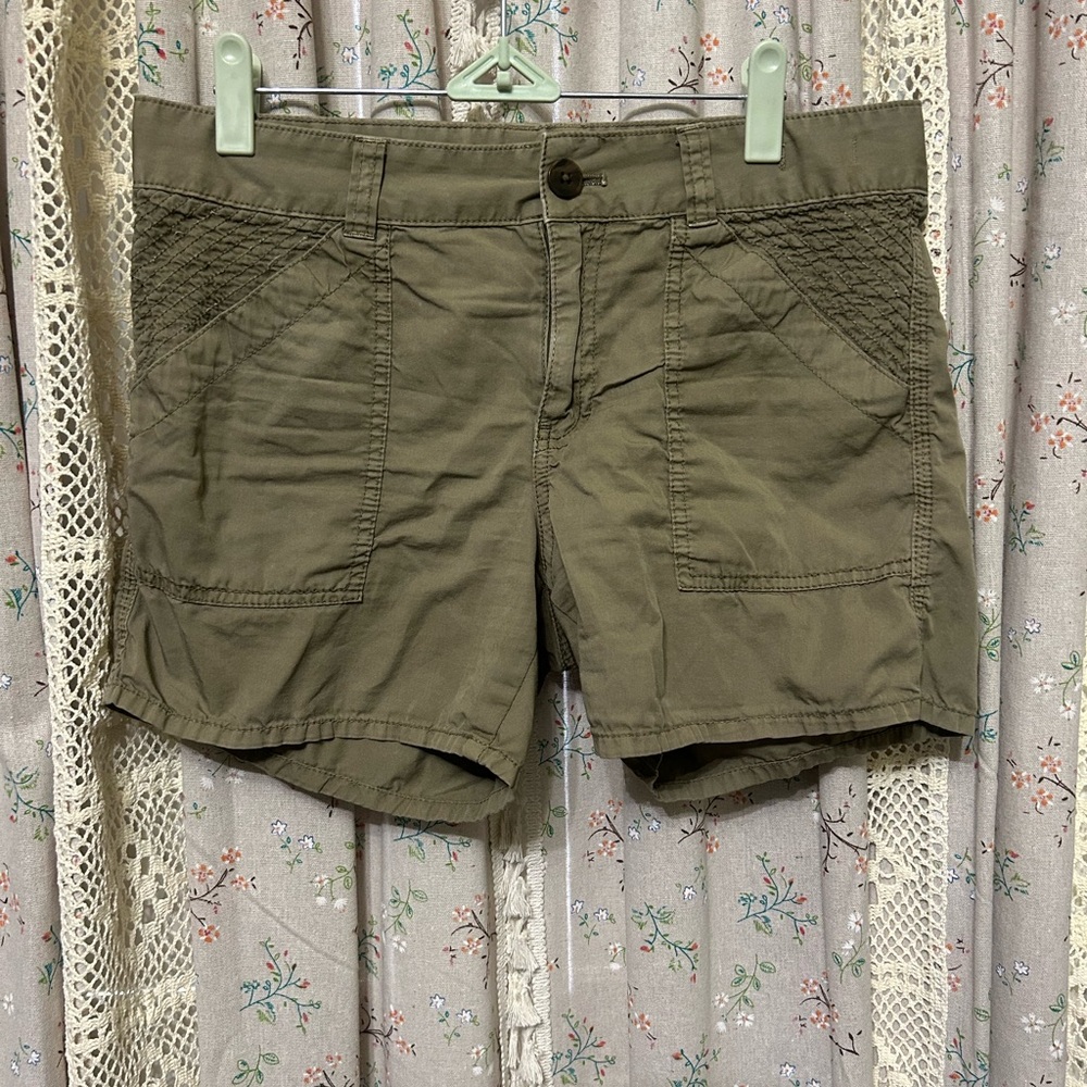 3/$30 Madewell 100% Cotton Green Cargo Shorts Size 26